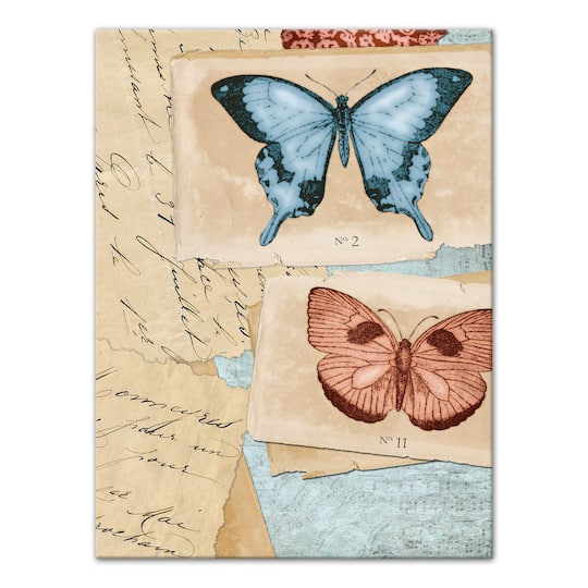Butterfly Collage 12" x 16" Canvas Wall Art